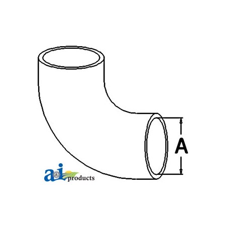 A & I Products Radiator Hose, Lower 6" x3.5" x2.5" A-158624A